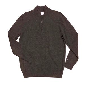 Columbia Men's Dark Olive Green Half-Zip Sweater